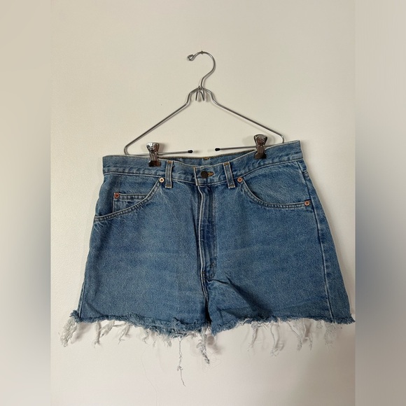 Vintage High Waisted Distressed Levi Cutoff Shorts - Picture 1 of 8